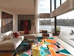 Wilton-tæppe - Salome (orange/multi)