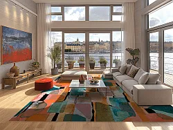 Wilton-tæppe - Salome (orange/multi)