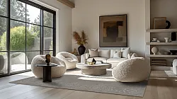 Wilton-tæppe - Santi (beige/hvid)