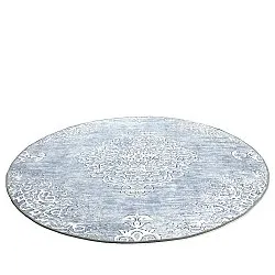 Rundt tæppe - Santi (blå)