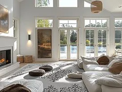 Wilton-tæppe - Santi (hvid/sort)