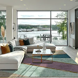 Wilton-tæppe - Sanya (blå/multi)