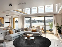 Rundt tæppe - Serifos (mørkegrå)