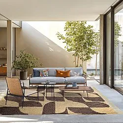 Ryatæpper - Siberia Natural Cotton Shaggy (beige/brun)