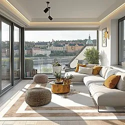 Wilton-tæppe - Soros (beige/hvid)