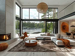 Wilton-tæppe - Taknis (brun)