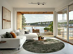 Rundt tæppe - Taknis (grøn)