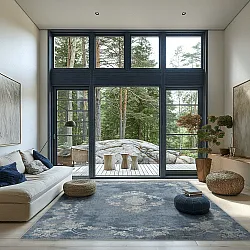 Wilton-tæppe - Taknis (lyseblå)