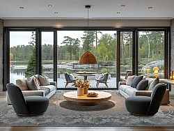 Wilton-tæppe - Taknis (mørkegrå)