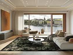 Wilton-tæppe - Taknis (mørkegrøn)