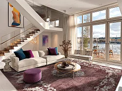 Wilton-tæppe - Taknis (rød)