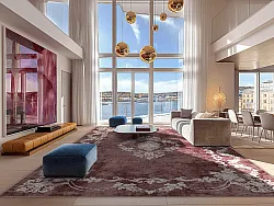 Wilton-tæppe - Taknis (rød)