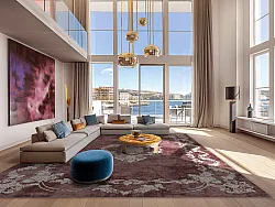 Wilton-tæppe - Taknis (rød)