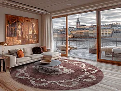 Rundt tæppe - Taknis (rød)