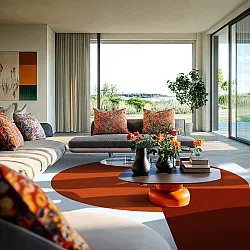 Wilton-tæppe - Taos (lyseblå/multi)