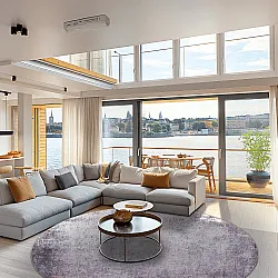 Rundt tæppe - Tarnos (lila)