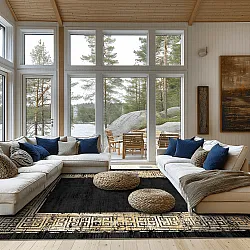 Wilton-tæppe - Tilos (sort)