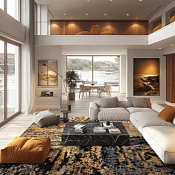 Wilton-tæppe - Tizzano (guld/multi)