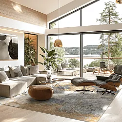 Wilton-tæppe - Travale (grå/multi)