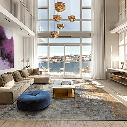 Wilton-tæppe - Travale (grå/multi)