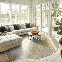 Rundt tæppe - Travale (gul)