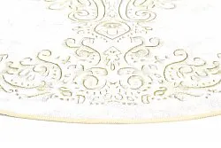 Rundt tæppe - Valenza (hvid/beige)