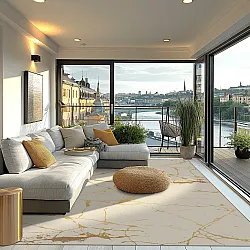 Wilton-tæppe - Vieste (beige/guld)