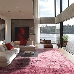 Wilton-tæppe - Violetta (lyserød)