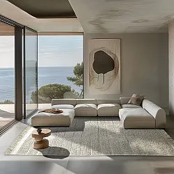 Ryatæpper - Willow Natural Cotton Shaggy (greige)