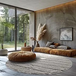 Runde tæpper - Willow Natural Cotton Shaggy (greige)