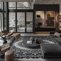 Wilton-tæppe - Yelda (sort/multi)