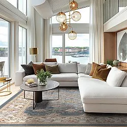 Wilton-tæppe - Zafer (grå/beige)