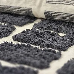 Ryatæpper - Zola Natural Cotton Shaggy (mørkegrå)