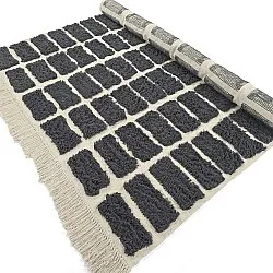 Ryatæpper - Zola Natural Cotton Shaggy (mørkegrå)