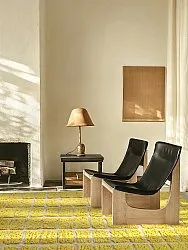 Ryatæpper - Zola Natural Cotton Shaggy (gul)