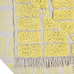 Ryatæpper - Zola Natural Cotton Shaggy (gul)