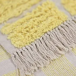 Ryatæpper - Zola Natural Cotton Shaggy (gul)