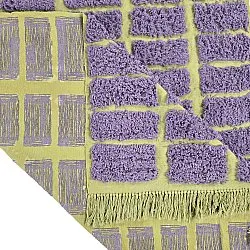 Ryatæpper - Zola Natural Cotton Shaggy (lilla)