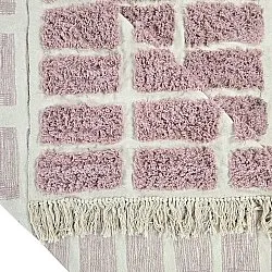 Ryatæpper - Zola Natural Cotton Shaggy (lyserød)