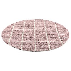 Rundt tæppe - Zola Natural Cotton Shaggy (lyserød)