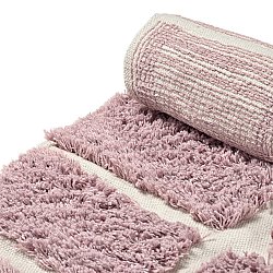 Rundt tæppe - Zola Natural Cotton Shaggy (lyserød)