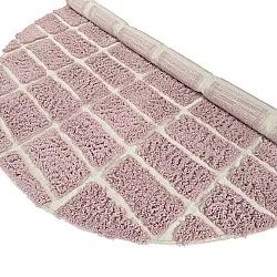 Rundt tæppe - Zola Natural Cotton Shaggy (lyserød)