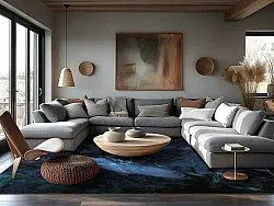 Wilton-tæppe - Zuani (mørkeblå)