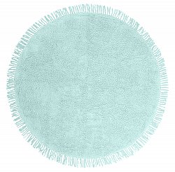 Runde tæpper - Alba Natural Cotton Shaggy (turkis)