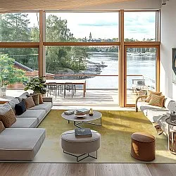 Wilton-tæppe - Artena (mørkt guld)