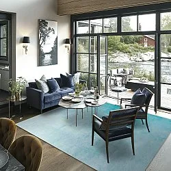 Wilton-tæppe - Artena (lyseblå)