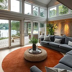 Rundt tæppe - Artena (terracotta)