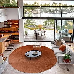 Rundt tæppe - Artena (terracotta)