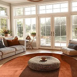 Rundt tæppe - Artena (terracotta)