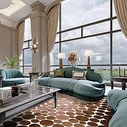 Wilton-tæppe - Marineo (brun)